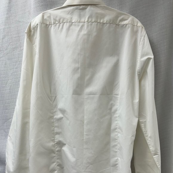 Moda Di Raza Creamy White Slim Fit Men's Dress Shirt NWT 17-1/2 - Picture 2 of 5